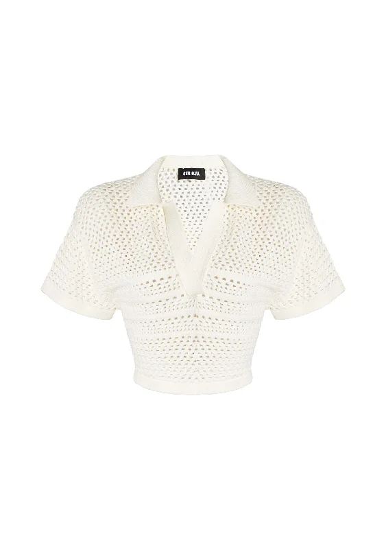 Nani Crochet Crop Polo