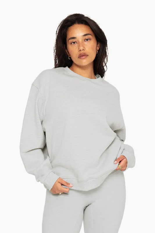 HEAVYWEIGHT SWEATS CREWNECK - HEATHER GREY