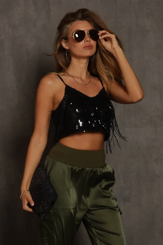 Little Star Sequin Fringe Top