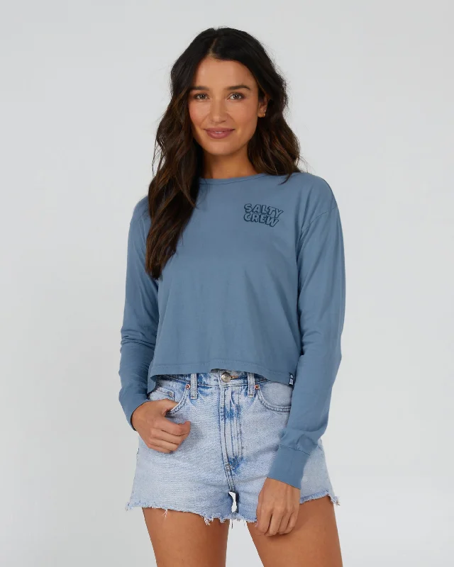 Weekend Bargains to Grab Floats Your Boat L/S Crop - Bluestone