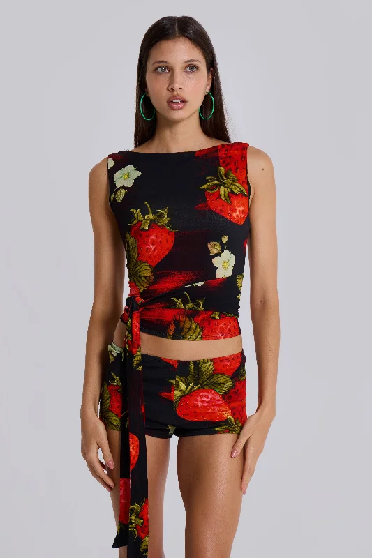 Price Drop Camarosa Strawberry Wrap Top
