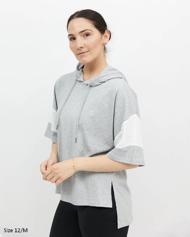 Final Offer Mia Mesh Hoodie Tee - Grey