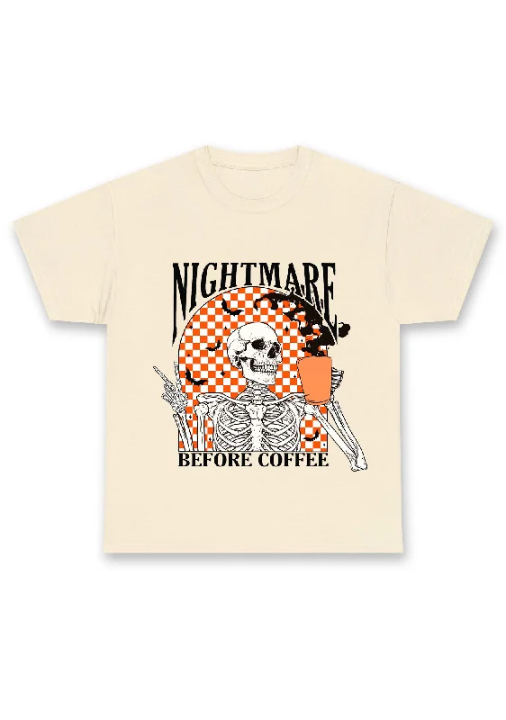 Halloween Nightmare Before Coffee Chunky Shirt