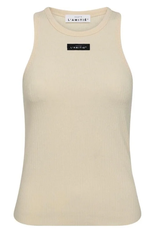 Forudbestilling - Haute L'Amitié - Rib Badge Tank HL10011 - Almond