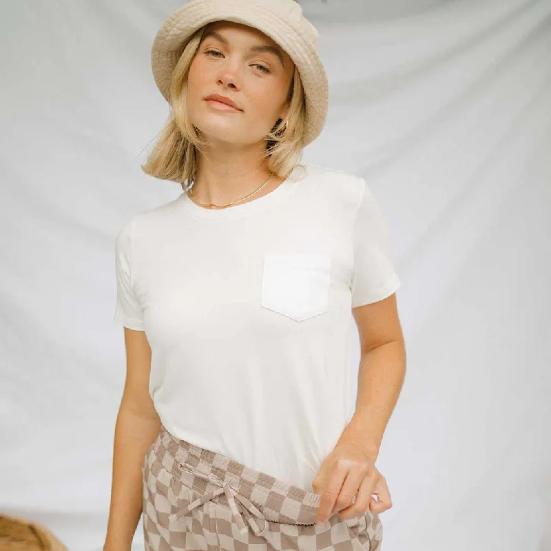 New Markdowns Basic Tee, Bamboo Ivory