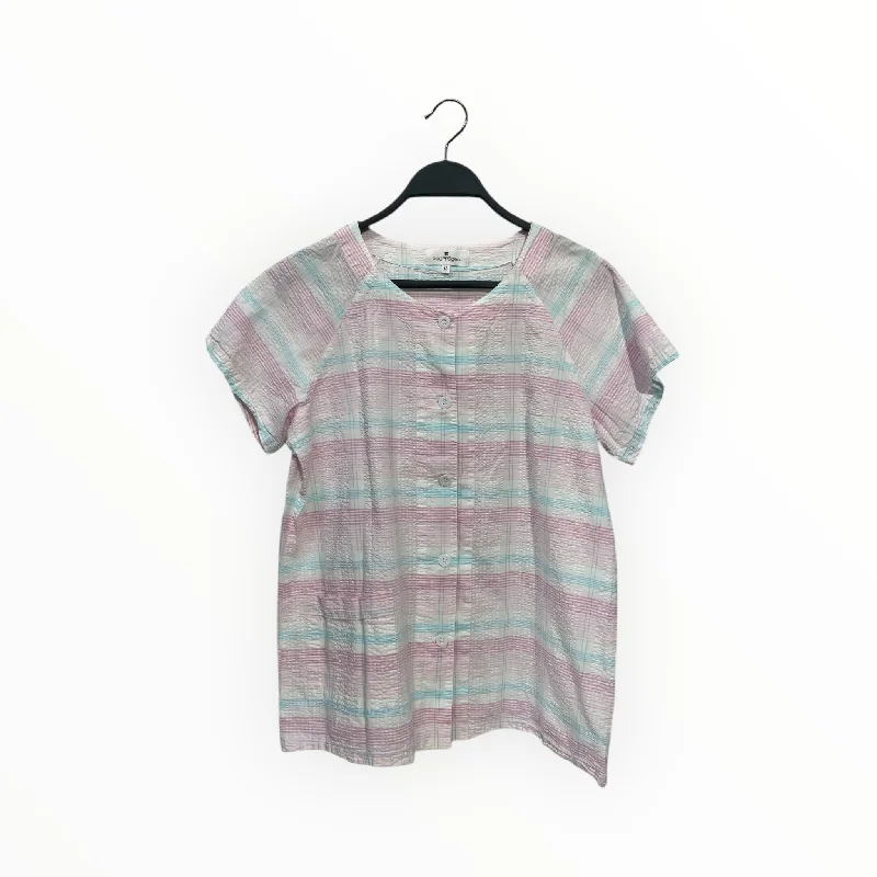 Buy Today Courreges/T-Shirt/M/Stripe/Cotton/MLT/PINK AND BLUE STRIPES