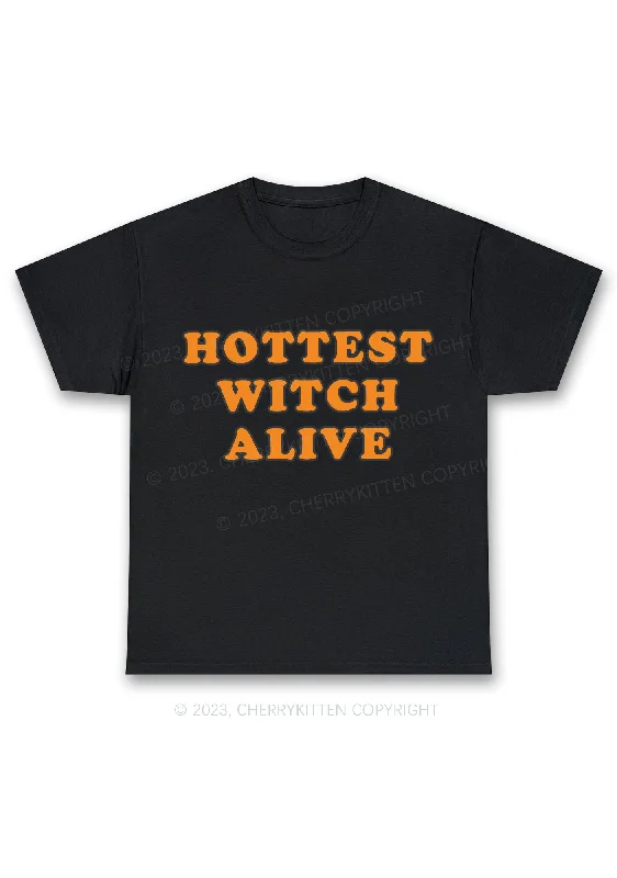 Hottest Witch Alive Halloween Chunky Shirt Cherrykitten