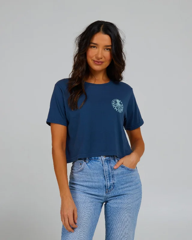 Sale Alert My Friend Crop Tee - Denim