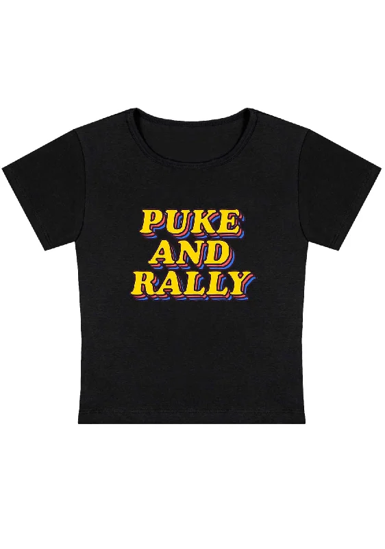 Puke And Rally Y2K Baby Tee