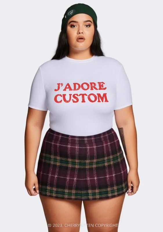 Curvy J'adore Custom Baby Tee Cherrykitten