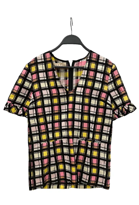 Weekend Discounts to Grab MARNI///LS Cut & Sew/S/Plaid/Nylon/PNK//W [Designers] Design/
