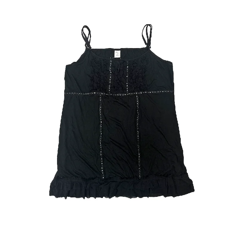 Ruffle Black Camisole