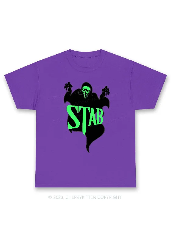 Stab Ghost Halloween Y2K Chunky Shirt Cherrykitten