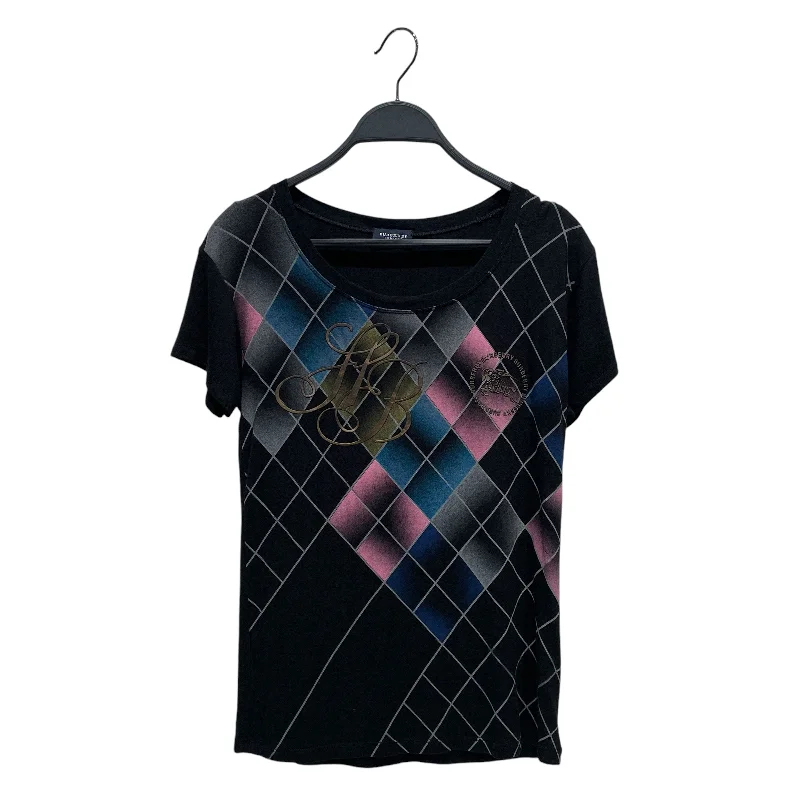 Exclusive Access BURBERRY BLUE LABEL/T-Shirt/S/Cotton/BLK/BURBERRY TEE