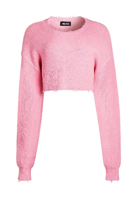 Daisy Cropped Knit Sweater