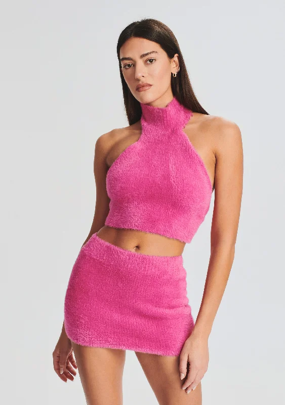 Boca Fuzzy Crop Top