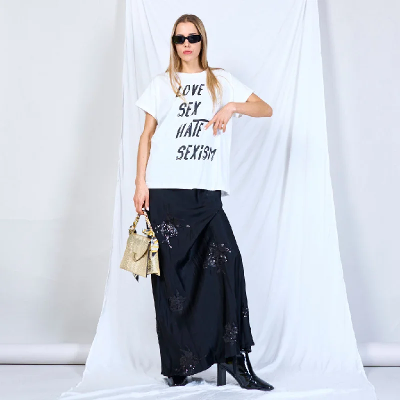 Holiday Sale Basic T-shirt with solid print front wholesale