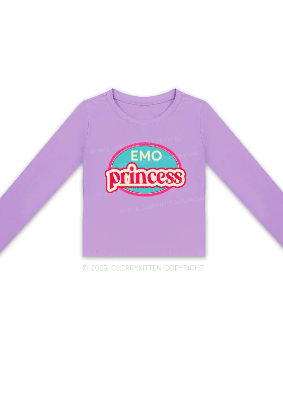 Emo Princess Long Sleeve Crop Top Cherrykitten