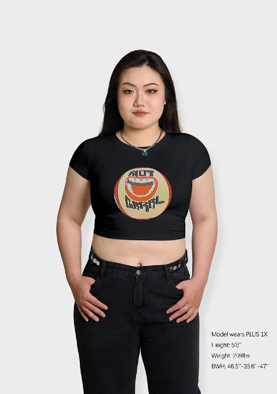 Curvy Riot Grrrl Mouth Baby Tee