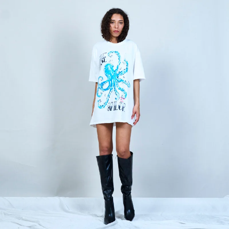 Weekend Extravaganza: Shop Now Handmade oceanic octopus long T-shirt wholesale