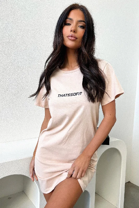 Discount Deals Femme T-shirt Dress - Beige
