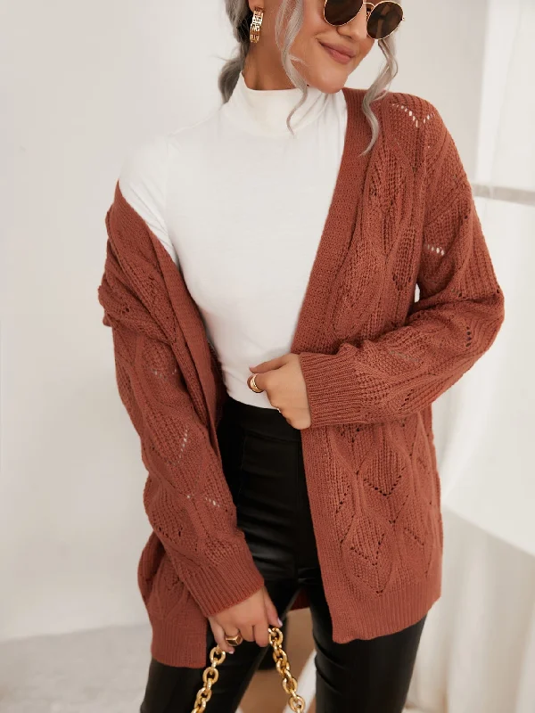 Casual Plain Long Sleeve V Neck Short Women Cardigan