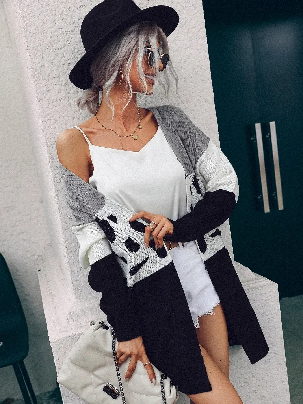 Casual Graphic Long Sleeve Short Women Cardigan