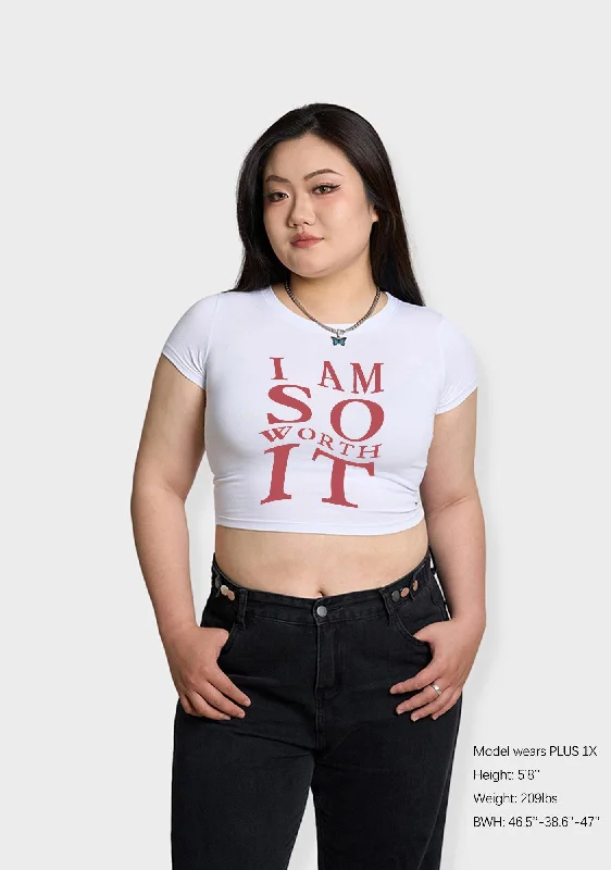 Curvy I Am So Worth It Baby Tee