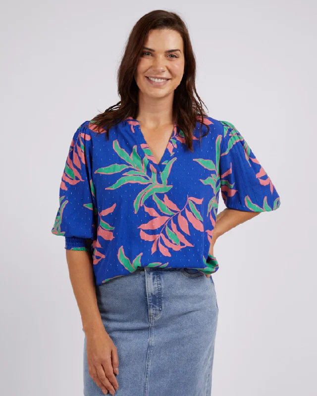 Leilani Blouse Lani Tropical Print