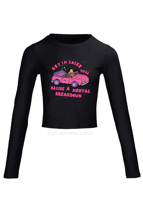 Get In Long Sleeve Crop Top Cherrykitten